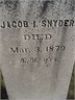 Headstone Jacob SNYDER died Mar.3 1879